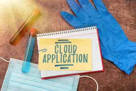 Conceptual display Cloud Application. Business concept the software program Stock Photos