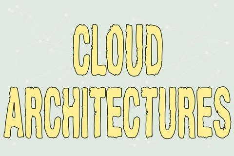 Conceptual display Cloud Architectures. Internet Concept Various Engineered 스톡 일러스트