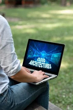 Conceptual display Cloud Architectures. Word for Various Engineered Databases Foto stock