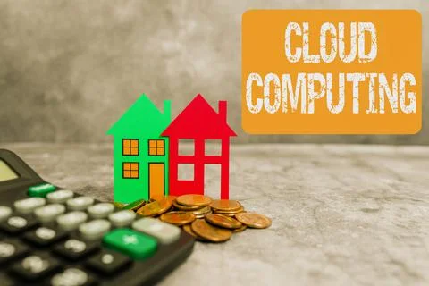 Conceptual display Cloud Computing. Business concept use a network of remote Stock Photos