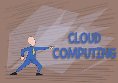 Conceptual display Cloud Computing. Internet Concept use a network of remote イラスト素材