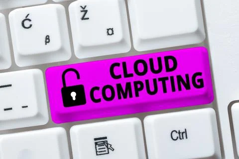 Conceptual display Cloud Computing. Internet Concept use a network of remote 写真素材