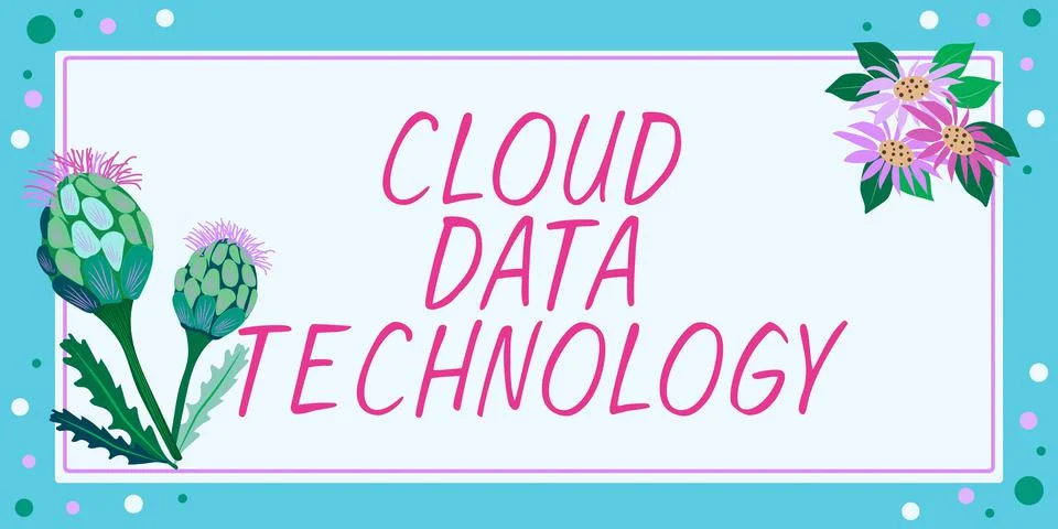 Conceptual display Cloud Data Technology. Concept meaning Save and access data 스톡 일러스트