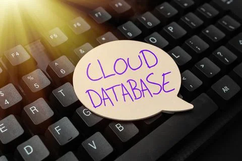 Conceptual display Cloud Database. Business approach optimized or built for a Stock Photos