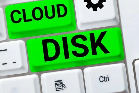 Conceptual display Cloud Disk. Conceptual photo web base service that provides Stock Photos