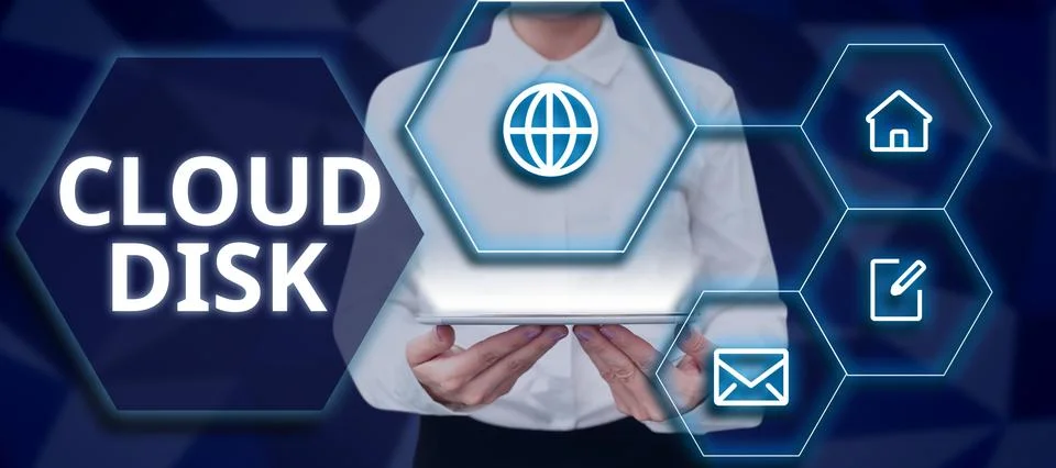 Conceptual display Cloud Disk. Internet Concept web base service that provides Foto stock