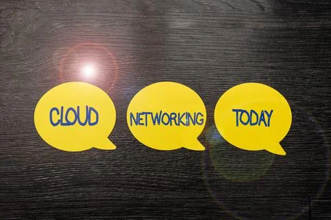 Conceptual display Cloud Networking. Conceptual photo is term describing access Stock Photos