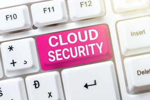 Conceptual display Cloud Security. Business concept protection of data stored Stock Photos