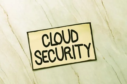 Conceptual display Cloud Security. Business idea Protect the stored information Stock Photos