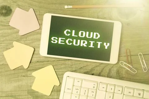 Conceptual display Cloud Security. Business approach Imposing a secured system 库存照片