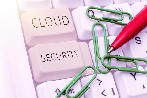 Conceptual display Cloud Security. Conceptual photo Imposing a secured system of Foto stock