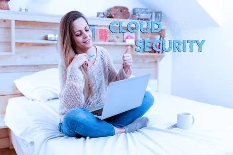 Conceptual display Cloud Security. Word Written on Imposing a secured system of 스톡 사진