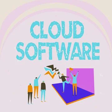 Conceptual display Cloud Software. Business idea Programs used in Storing Stock Illustration