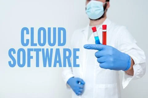 Conceptual display Cloud Software. Business concept Programs used in Storing 库存照片