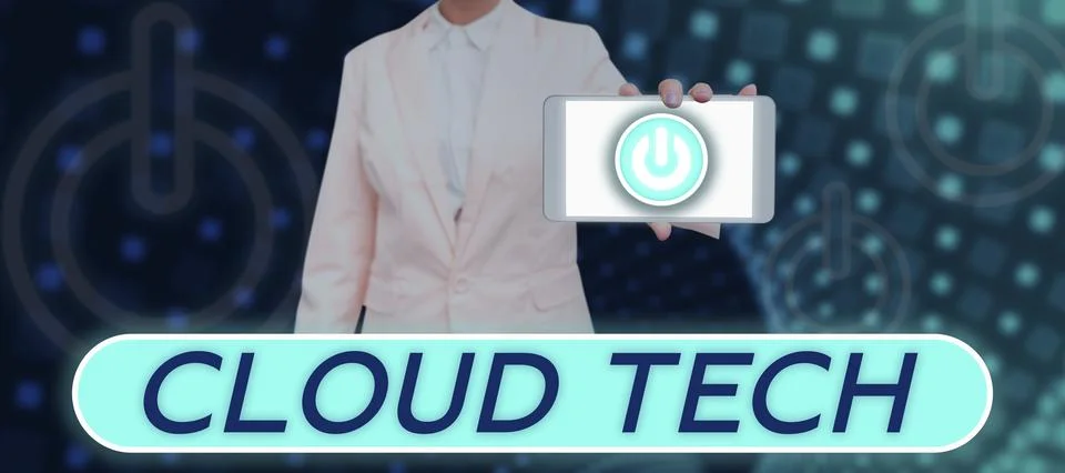 Conceptual display Cloud Tech. Concept meaning storing and accessing data and Stock Photos