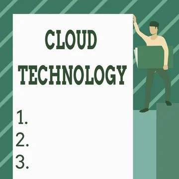 Conceptual display Cloud Technology. Internet Concept on demand availability of Stock Illustration