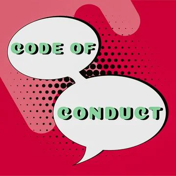 Conceptual display Code Of Conduct. Internet Concept set of principles are Illustrazione stock