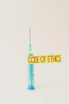 Conceptual display Code Of Ethics. Business approach basic guide for Foto stock