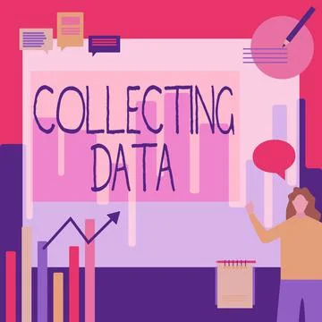 Conceptual display Collecting Data. Business idea Gathering and measuring Stock Illustration