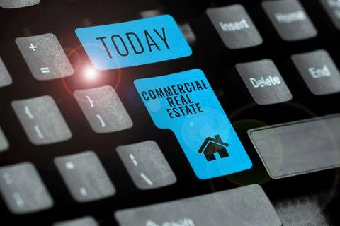 Conceptual display Commercial Real Estate. Internet Concept Income Property Stock Photos
