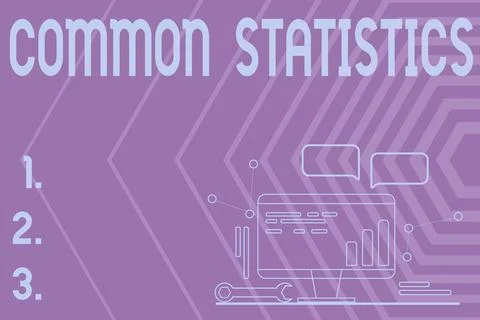 Conceptual display Common Statistics. Internet Concept deals with collection Stock Illustration