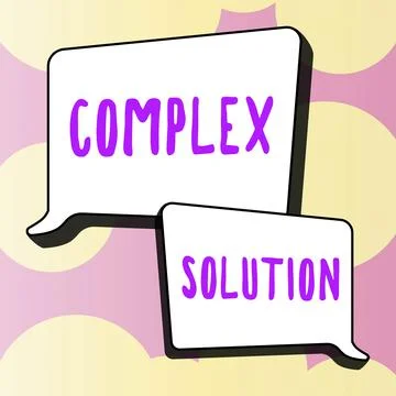 Conceptual display Complex Solution. Business idea computer time or service 스톡 일러스트