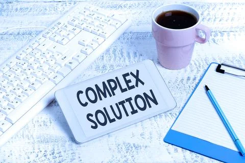 Conceptual display Complex Solution. Business overview significant ideas that Foto stock