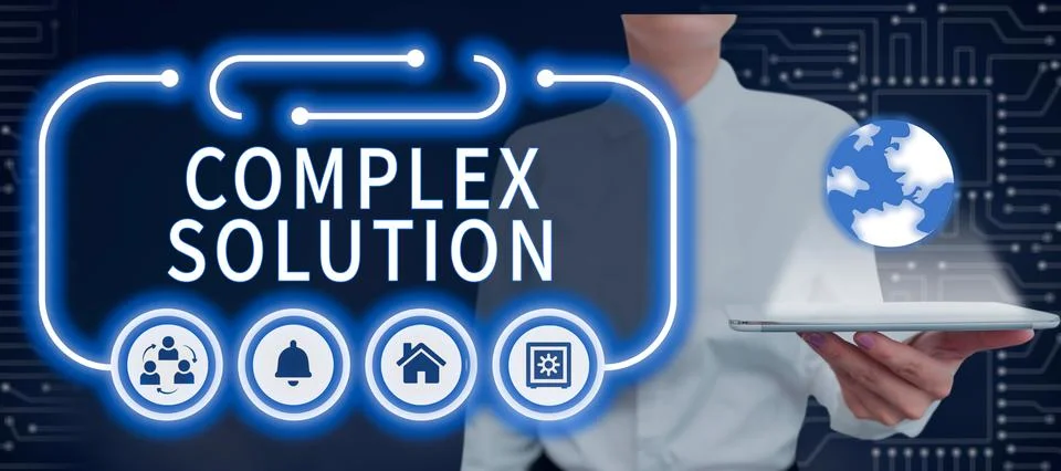 Conceptual display Complex Solution. Business showcase significant ideas that Foto stock