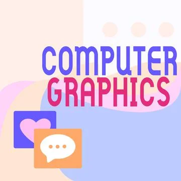 Conceptual display Computer Graphics. Business showcase visual representations Stock Illustration