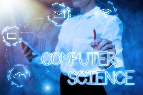 Conceptual display Computer Science. Internet Concept study of both computer Stock Photos