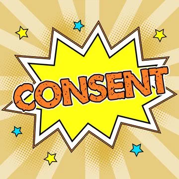 Conceptual display Consent. Internet Concept general agreement about particular Ilustración de archivo