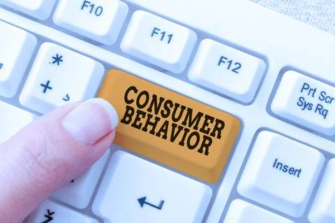 Conceptual display Consumer Behavior. Word Written on study of how individual Stock Photos