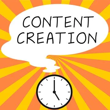 Conceptual display Content Creation. Internet Concept contribution of Stock Illustration