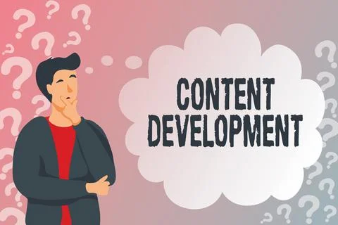 Conceptual display Content Development. Conceptual photo Specialized in Graphic Stock Illustration