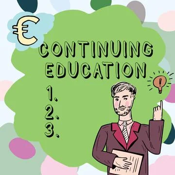 Conceptual display Continuing Education. Internet Concept Continued Learning Stock Illustration