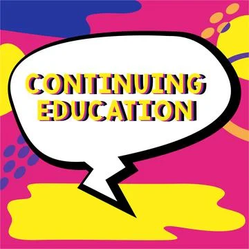 Conceptual display Continuing Education. Internet Concept Continued Learning Stock Illustration
