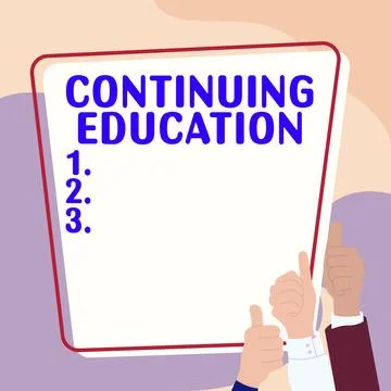 Conceptual display Continuing Education. Internet Concept Continued Learning 库存插图