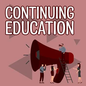 Conceptual display Continuing Education. Word for Continued Learning Activity Stock Illustration