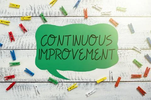 Conceptual display Continuous Improvement, Concept meaning Ongoing Effort to  Stock Photos