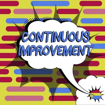 Conceptual display Continuous Improvement. Internet Concept Ongoing Effort to 스톡 일러스트