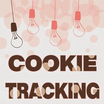 Conceptual display Cookie Tracking. Business approach Data stored in the user s 스톡 일러스트
