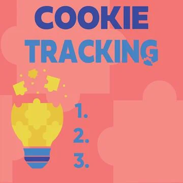 Conceptual display Cookie Tracking. Business idea Data stored in the user s is イラスト素材