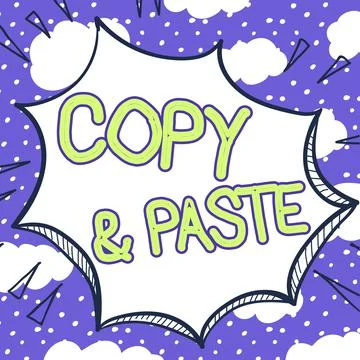 Conceptual display Copy Paste. Business concept an imitation, transcript, or  Stock Illustration