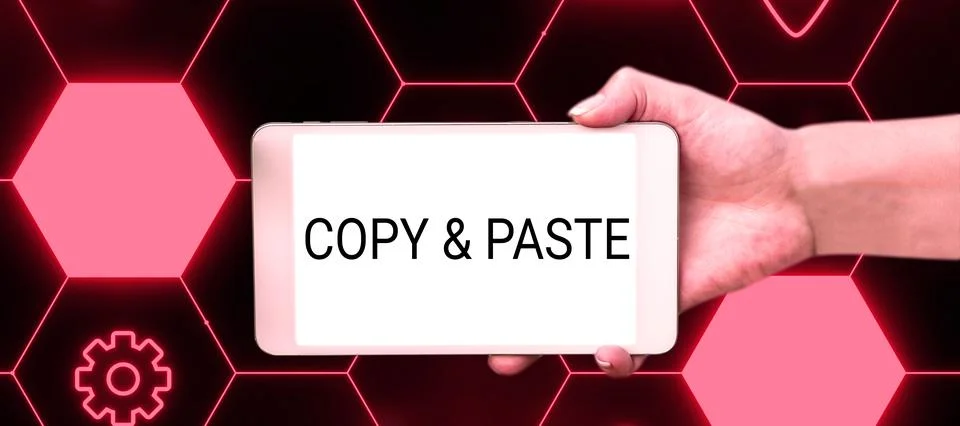 Conceptual display Copy Paste. Concept meaning an imitation, transcript, or Stock Photos