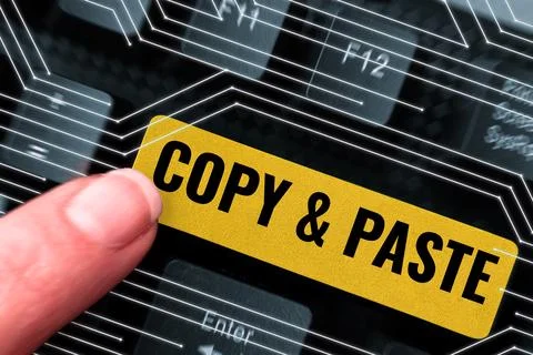 Conceptual display Copy Paste. Concept meaning an imitation, transcript, or Stock Photos