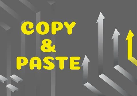 Conceptual display Copy Paste. Word Written on an imitation, transcript, or Stock Illustration