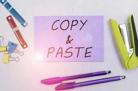 Conceptual display Copy Paste. Word for an imitation, transcript, or 스톡 사진