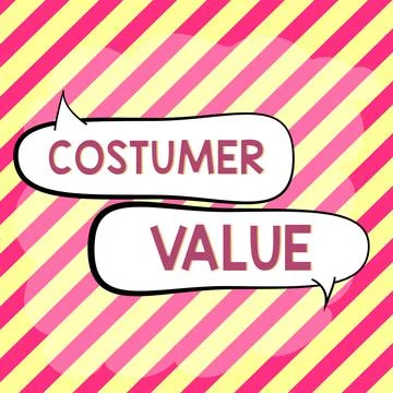 Conceptual display Costumer Value. Business overview Protect a computer system Illustrazione stock
