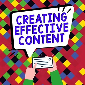 Conceptual display Creating Effective Content. Business overview Valuable Illustrazione stock