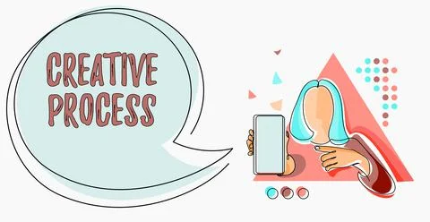 Conceptual display Creative Process. Business concept act of making new 스톡 일러스트